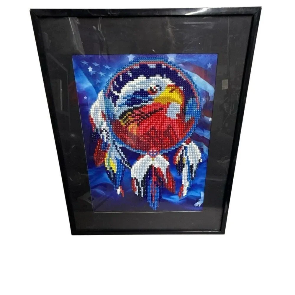Diamond Painting Finished Completed 3D Dream Catcher L692 Wall Art Framed